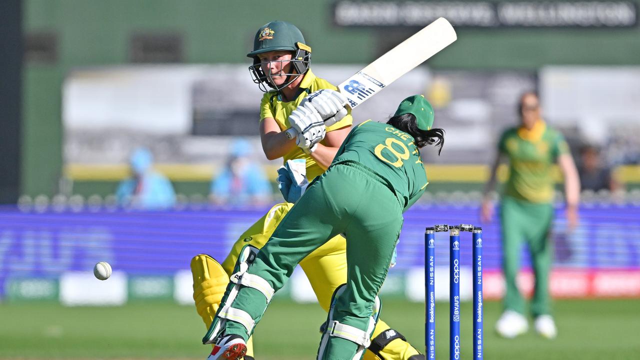 Meg Lanning made 135 not our against South Africa in Wellington (Photo by Mark Tantrum/Getty Images)