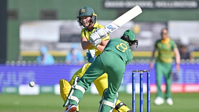 Meg Lanning made 135 not our against South Africa in Wellington (Photo by Mark Tantrum/Getty Images)