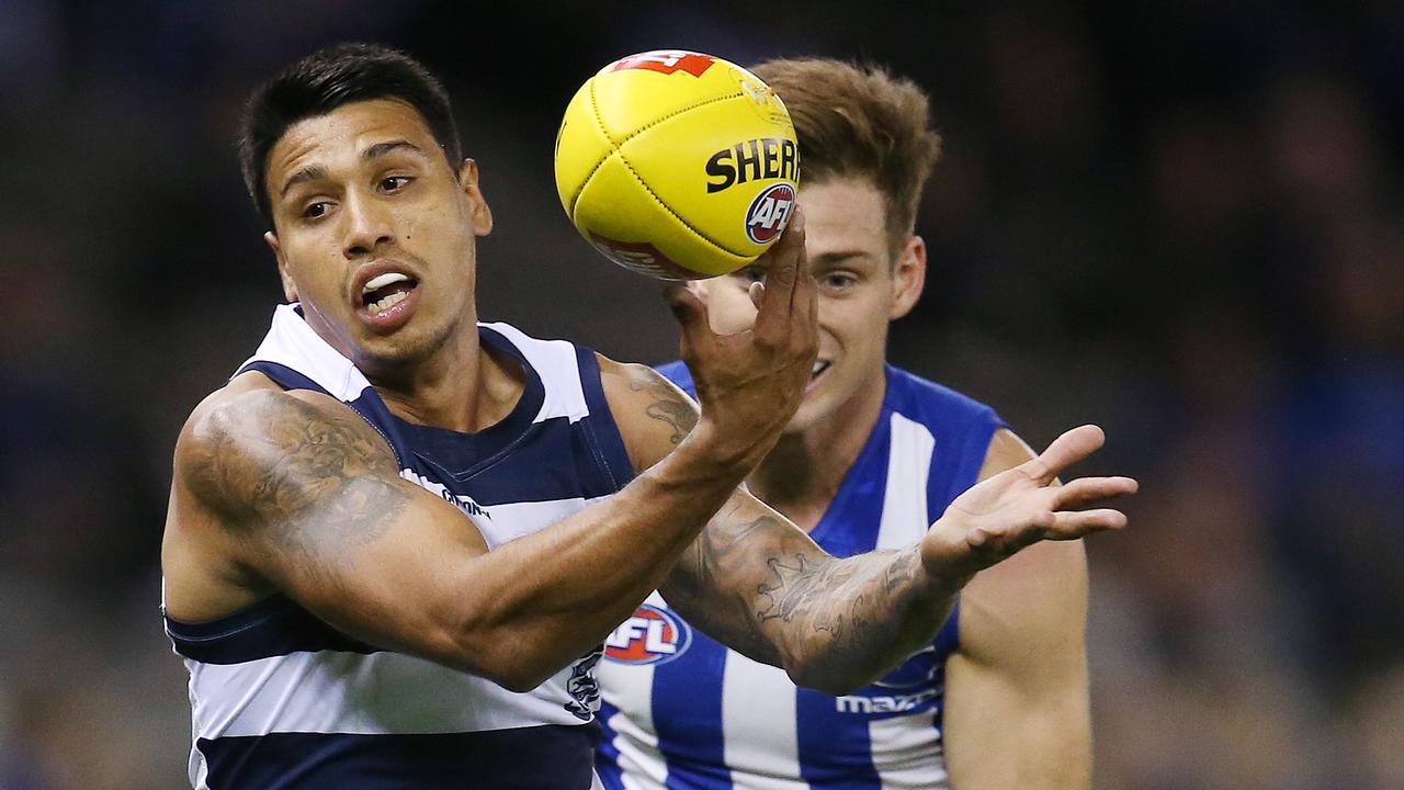 Geelong’s Tim Kelly dominated. Pic: Michael Klein.