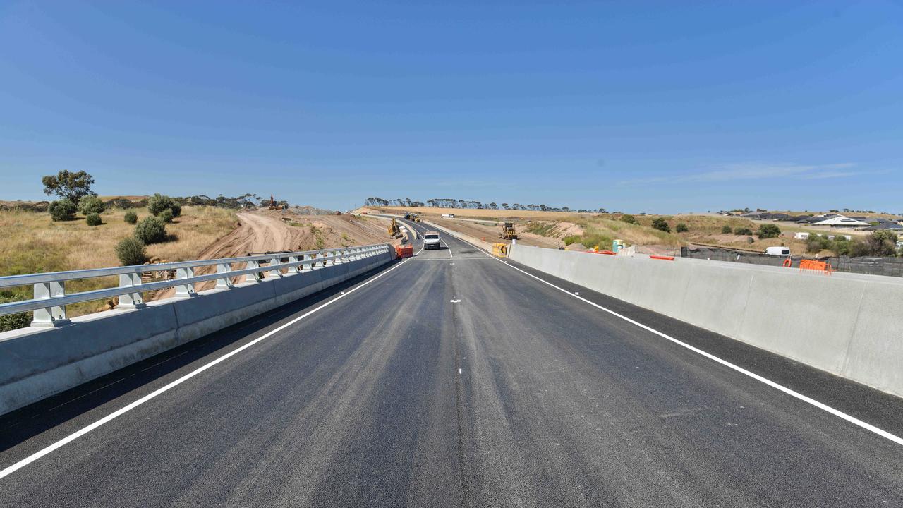 The new Pedler Creek Bridge on Main South Rd at Seaford Heights is opening to traffic this week. Picture: NCA NewsWire / Brenton Edwards