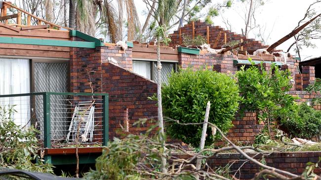 The roof torn off a home at Tamworth Drive. Pics Adam Head