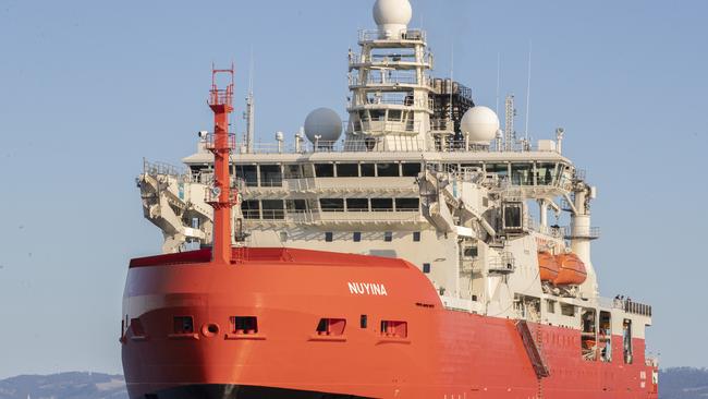 Nuyina research vessel arrives at Hobart in April. Picture: Chris Kidd