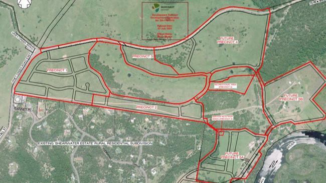 The subdivision was to be split up into three precincts at Tea Gardens.