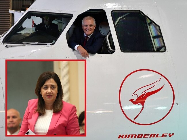 PM Scott Morrison and Queensland Premier Annastacia Palaszczuk