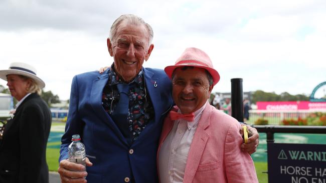 John Singleton with Neil Paine at Rosehill Gardens earlier this year. (Photo by Jeremy Ng/Getty Images)