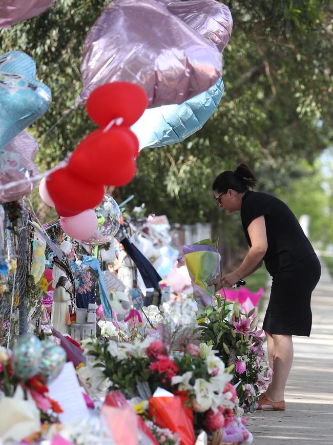 Tributes at the scene of the crash.