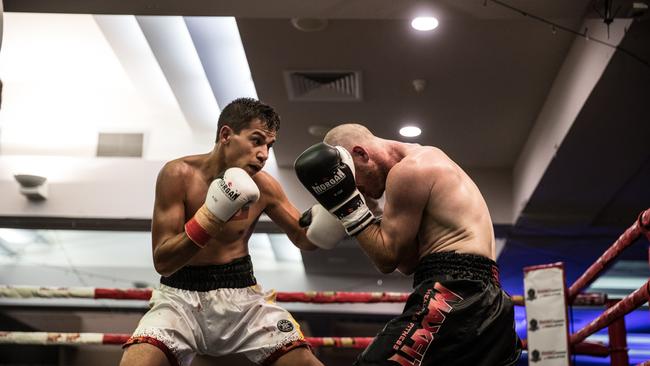 Beerwah fighter Dana Coolwell was crowned Queensland State Lightweight champion after defeating Mark Snook on Saturday. Picture: Marty_Camilleri