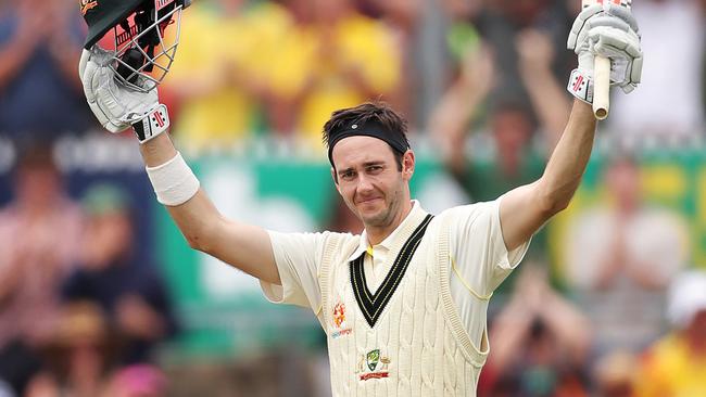 Scoring his first hundred for Australia was some statement of intent. Photo: Phil Hillyard