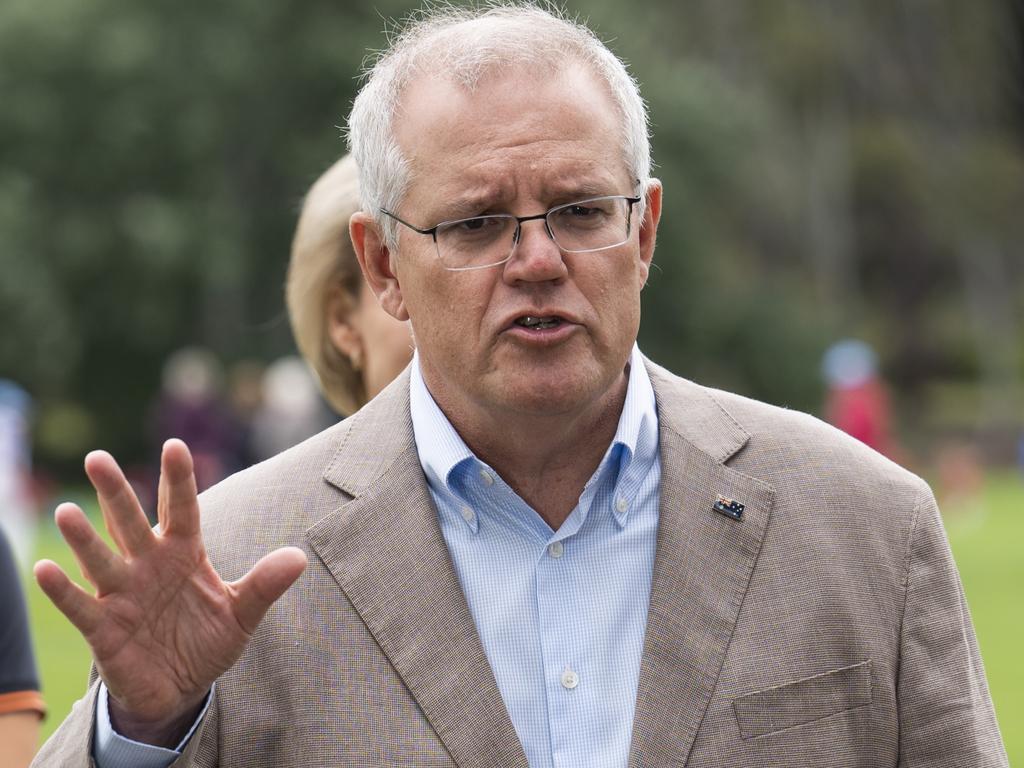 Prime Minister Scott Morrison says we need to make the online world safer. Picture: NCA NewsWire / Martin Ollman