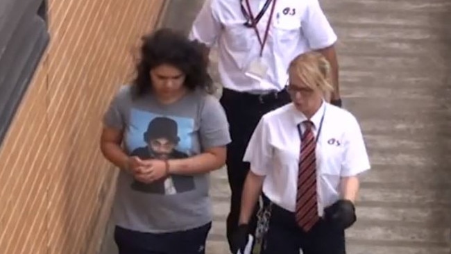 Cynthia Ellen Rigney, left, following her arrest. Picture: 7NEWS