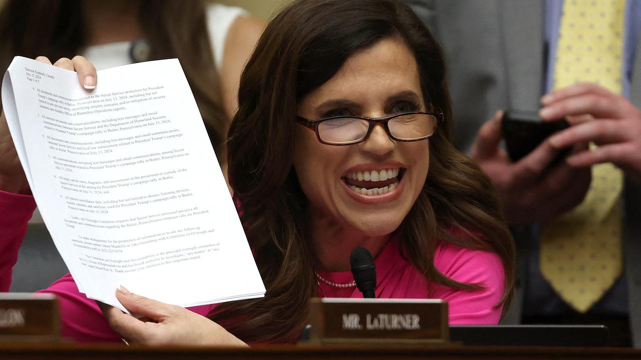 Republican politician Nancy Mace launches into United States Secret Service head Kimberly Cheatle. Picture: Justin Sullivan/Getty/AFP<br/>