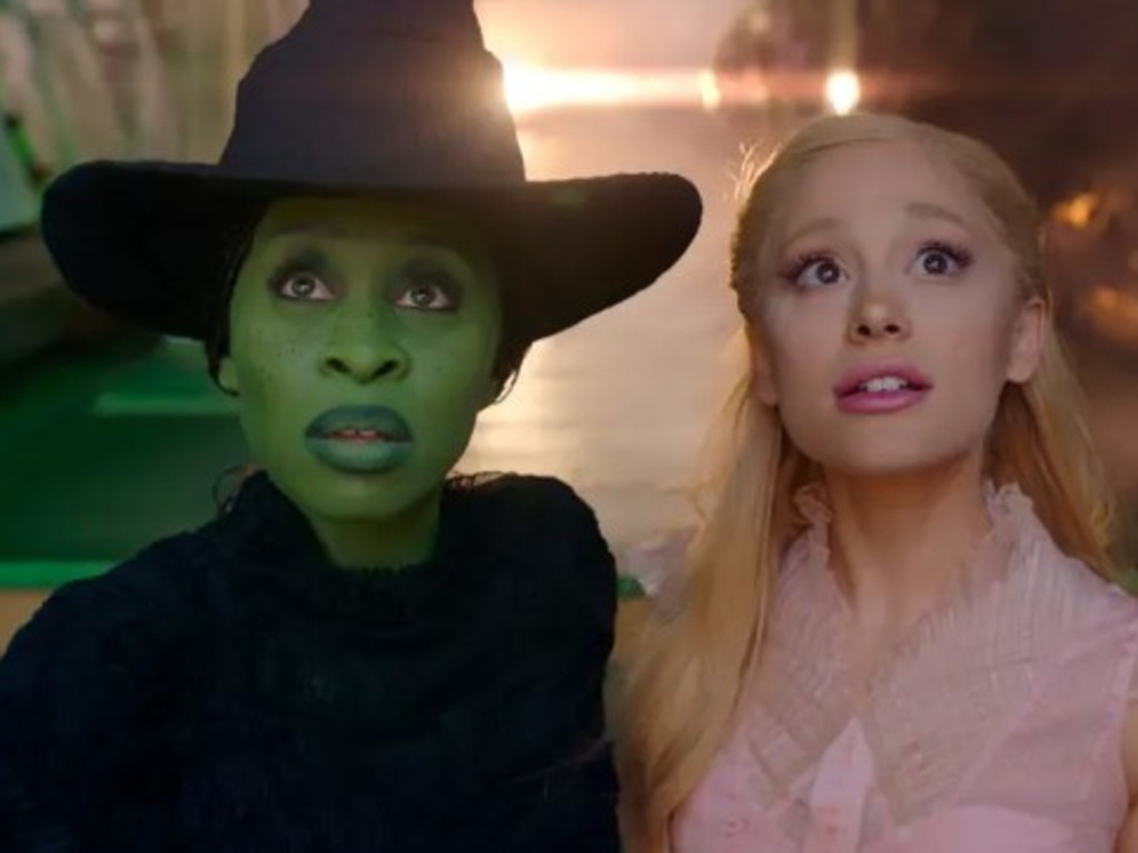 Cynthia Erivo as Elphaba and Ariana Grande as Glinda. Picture: Universal