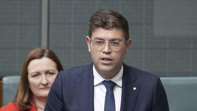 Bennelong MP Jerome Laxale during his maiden speech at Canberra. Picture: NCA NewsWire / Gary Ramage