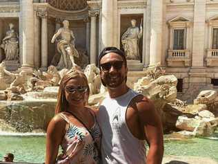 Martin Kay with fiancée Chloe Baker. Picture: contributed