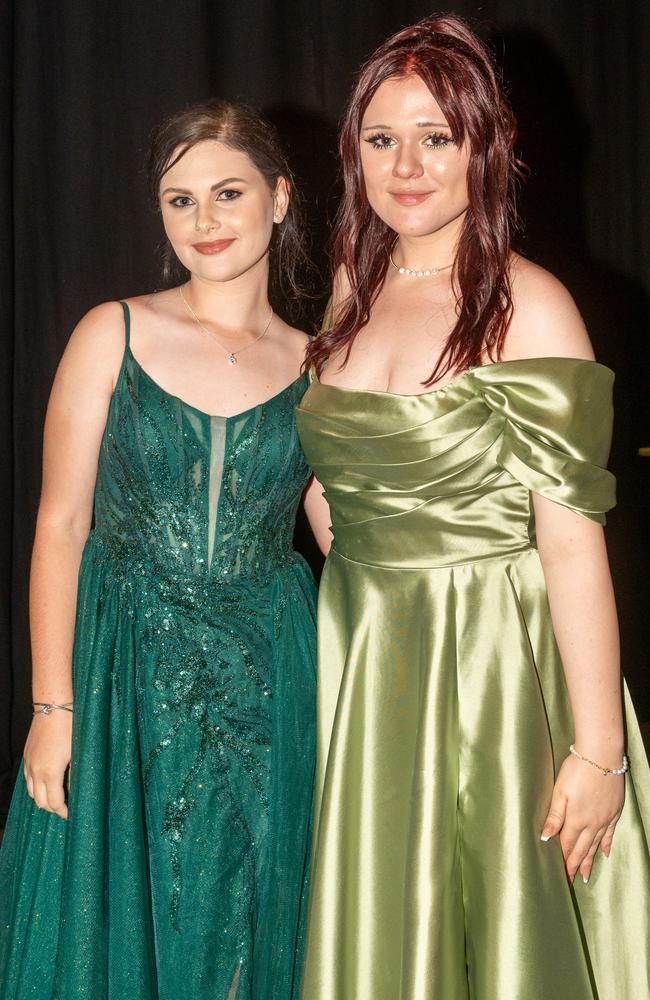 Kaitlin Swadling and Katlyn Tappert at Mackay Christian College Formal Thursday 14 November 2024 Picture: Michaela Harlow