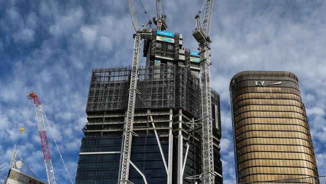 Deloitte analysis shows that the uncertain outlook was affecting construction projects. Picture: Gaye Gerard