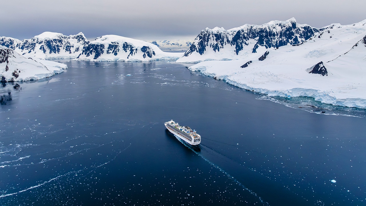Sapphire Princess in the Neumayer Channel, Antarctica.