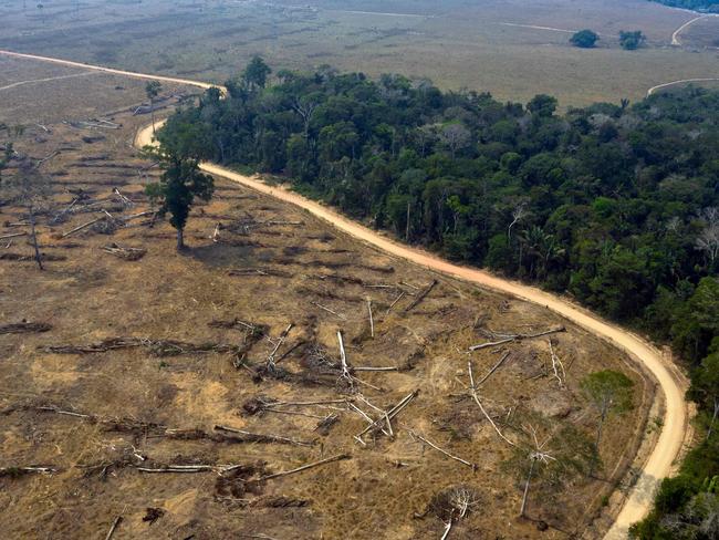 Clearing of the Amazon rainforest in Brazil. Picture: Carlos Fabal/AFP