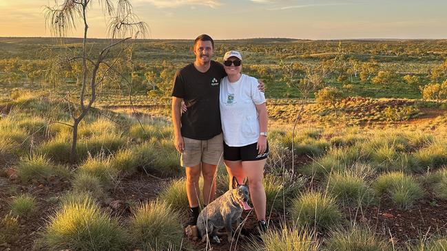 Canteen Creek teacher Skye Cossich (pictured with partner Kyle and dog Winnie)  participated in the Department of Education's graduate teacher pilot program.