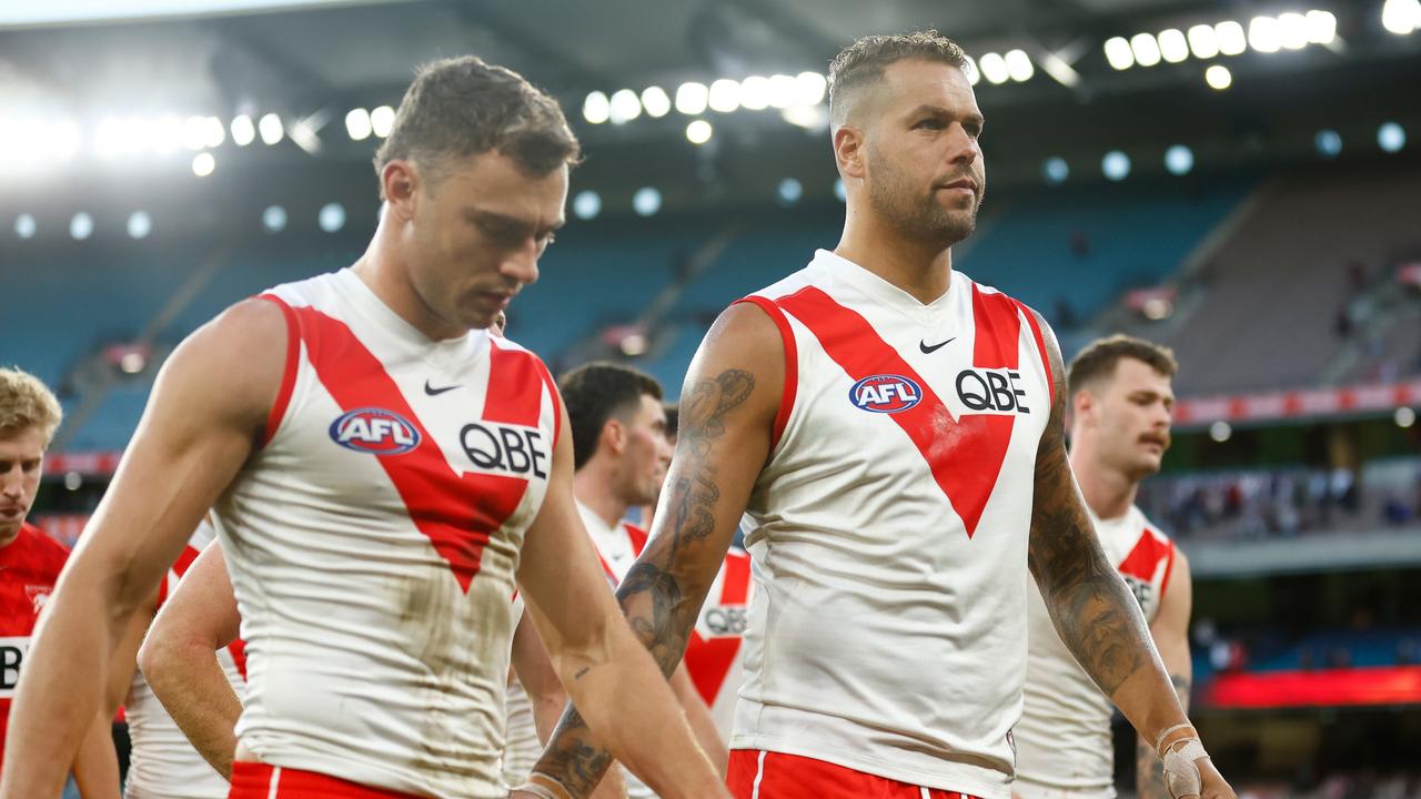 The Swans tasted defeat for the first time this season. Photo by Michael Willson/AFL Photos via Getty Images