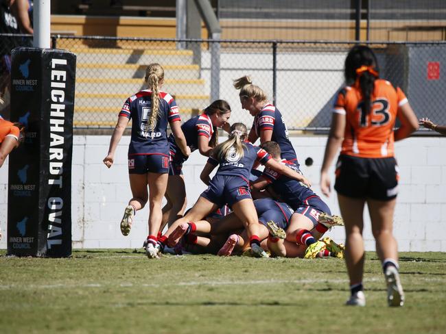 The Roosters won their Tarsha Gale semi in the final minute over the Tigers. Picture Warren Gannon Photography