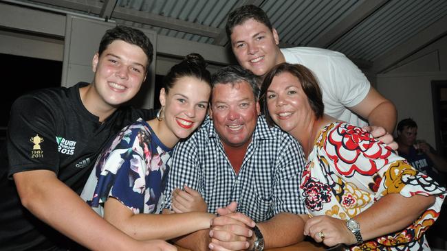 Andrew Willcox and wife Raylene have raised three children in Bowen who have now gone on to careers in engineering, marketing, and teaching. Pictured, from left: Tom, Shannon, Andrew, Jack and Raylene. Picture: File