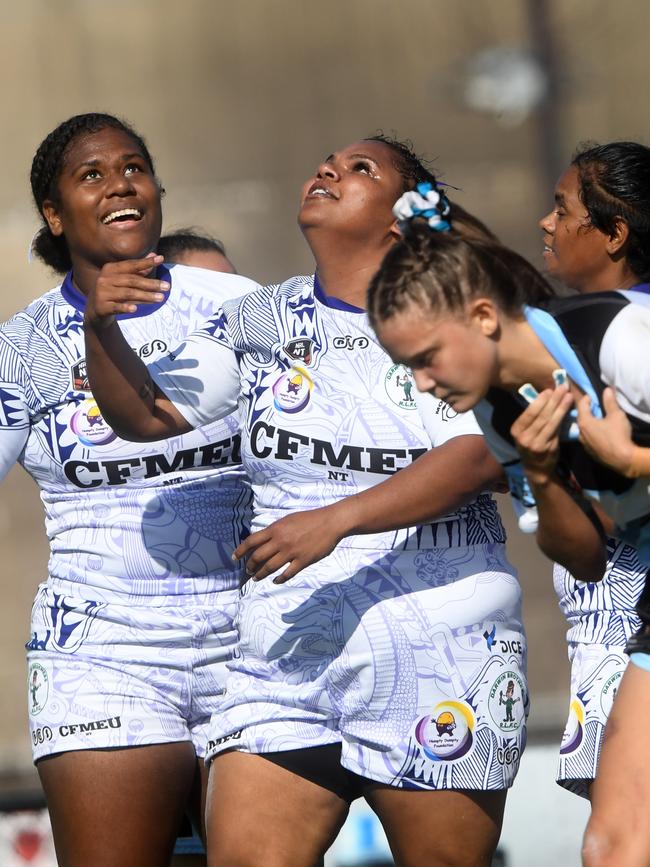 Darwin Brothers' Womens Bianca Scrymgour plays against Sharks in the Humpty Dumpty Foundation round of 2022 NRLNT season. Picture: (A)manda Parkinson