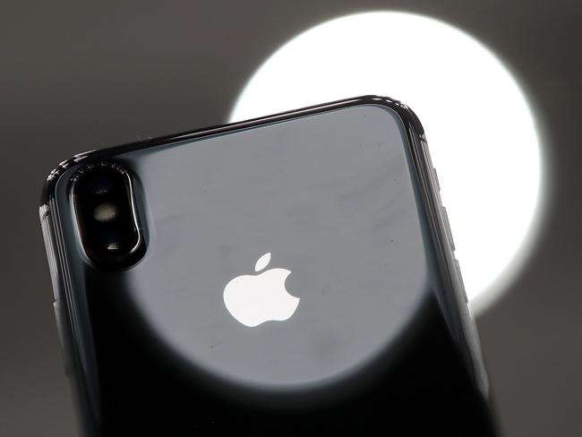 CUPERTINO, CA - SEPTEMBER 12: The new iPhone X is displayed during an Apple special event at the Steve Jobs Theatre on the Apple Park campus on September 12, 2017 in Cupertino, California. Apple held their first special event at the new Apple Park campus where they announced the new iPhone 8, iPhone X and the Apple Watch Series 3. Justin Sullivan/Getty Images/AFP == FOR NEWSPAPERS, INTERNET, TELCOS & TELEVISION USE ONLY ==