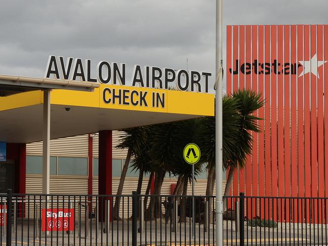 The dramatic incident unfolded at Avalon Airport. Picture: Alison Wynd