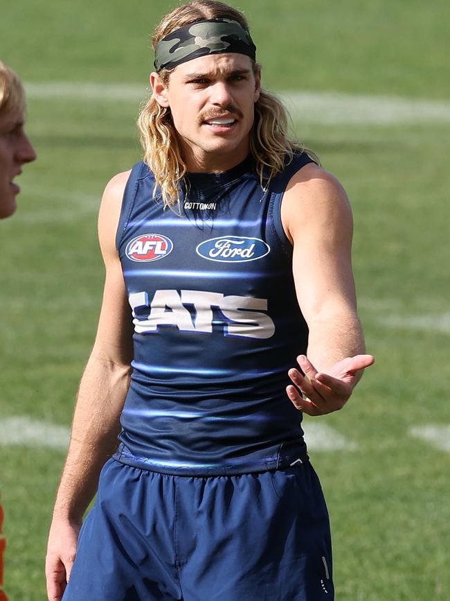 Bailey Smith on the training track on Thursday. Picture: Alison Wynd