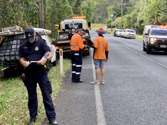 A  motorbike rider has died following a serious crash at Mooloolah Valley on Wednesday morning. Photo: Patrick Woods