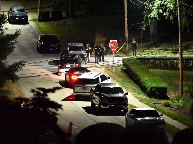 Police cars outside the residence of Thomas Matthew Crooks, the Trump Rally shooter, in Pennsylvania, United States. Picture: Kyle Mazza/Anadolu via Getty Images