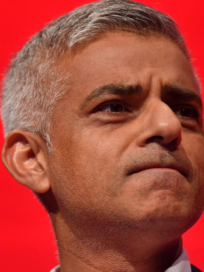 London Mayor Sadiq Khan. Picture: AFP