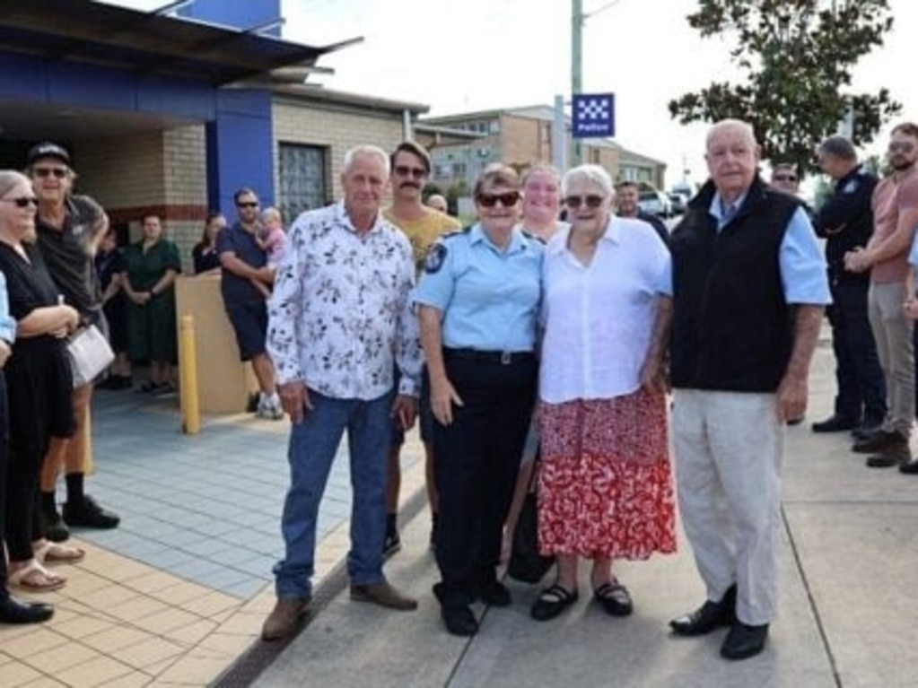 It was a bittersweet moment as Senior Constable Stephanie Vogler was piped out of the Gympie police station last week, surrounded by family, friends, colleagues and members of the Gympie community.