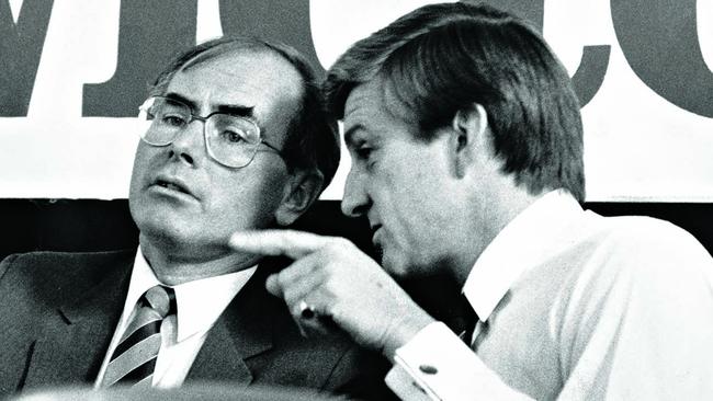 Jeff Kennett, right, with John Howard in 1986.