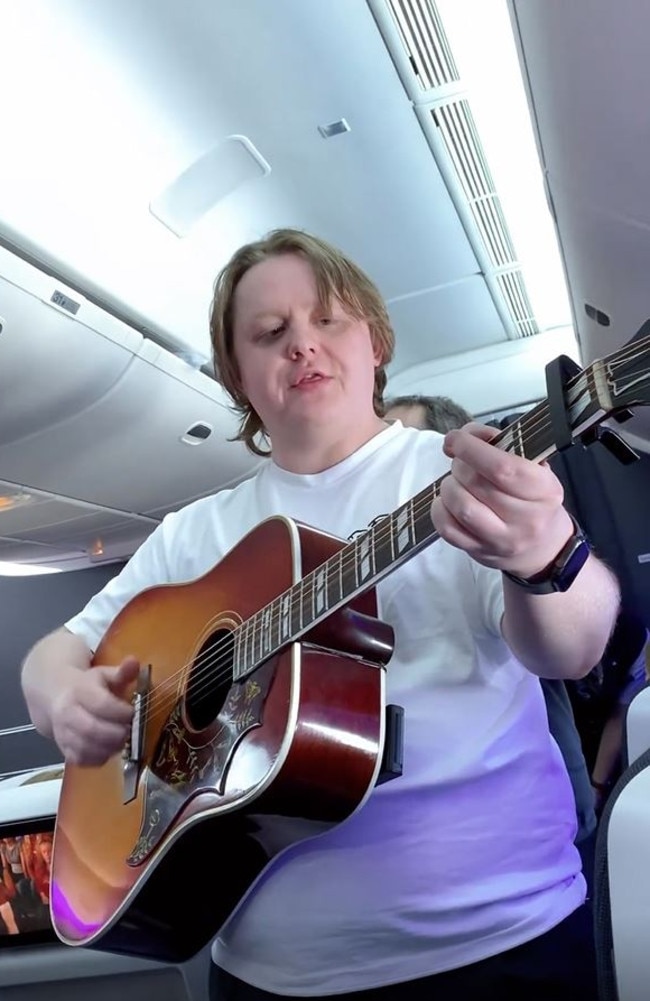 He sang a song off his latest album. Picture: TikTok/lewiscapaldi
