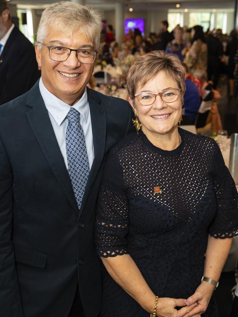 Victor and Kathryn Galea at the International Women's Day luncheon presented by Zonta Club of Toowoomba Area at Picnic Point, Friday, March 4, 2022. Picture: Kevin Farmer