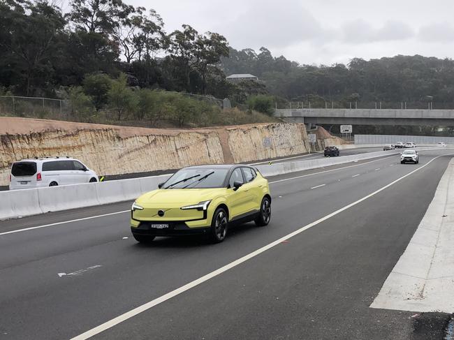 A section of the completed four-lane upgrade to the Mona Vale Rd (East), between Ingleside and Mona Vale. Picture: Jim O’Rourke