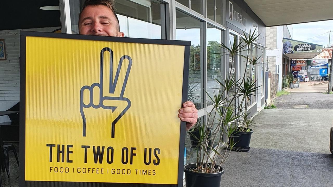 Trent Kirkwood and Bec Edmonds started Gympie brunch cafe The Two of Us in 2021 and have sold the business to have a 'seachange.' Picture: supplied