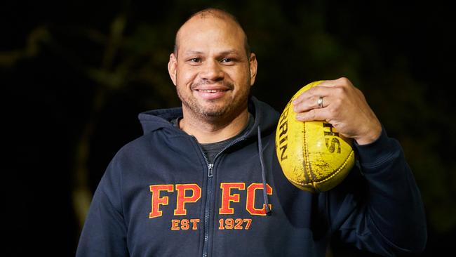 Ex-Port footballer, Daniel Motlop at training, before playing for Flinders Park this year, Thursday, July 2, 2020. Picture: MATT LOXTON