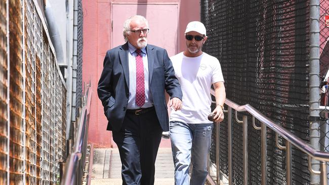 Jayden Moorea (right) is seen with lawyer Chris Hannay earlier this month. Picture: AAP