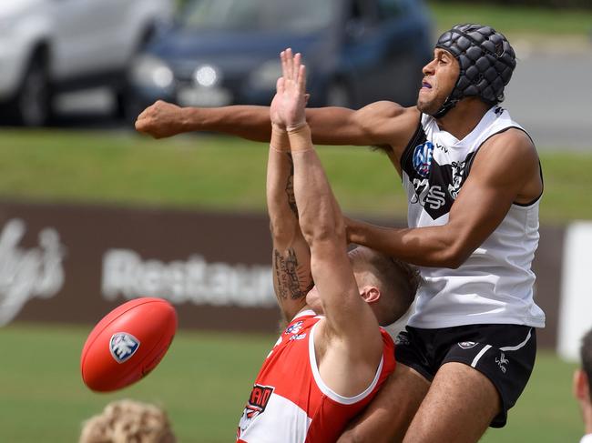 NEAFL practice game between Southport Sharks and Redland at Fankhauser Reserve..(Photo Steve Holland)