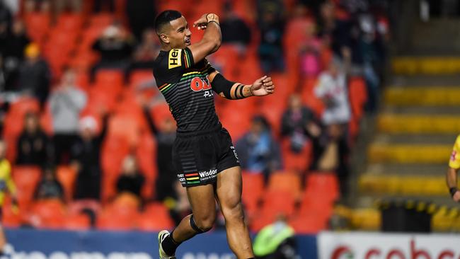 The Panthers have unearthed a genuine star of the future with Stephen Crichton, who has even shot into State of Origin contention. Picture: NRL Photos.