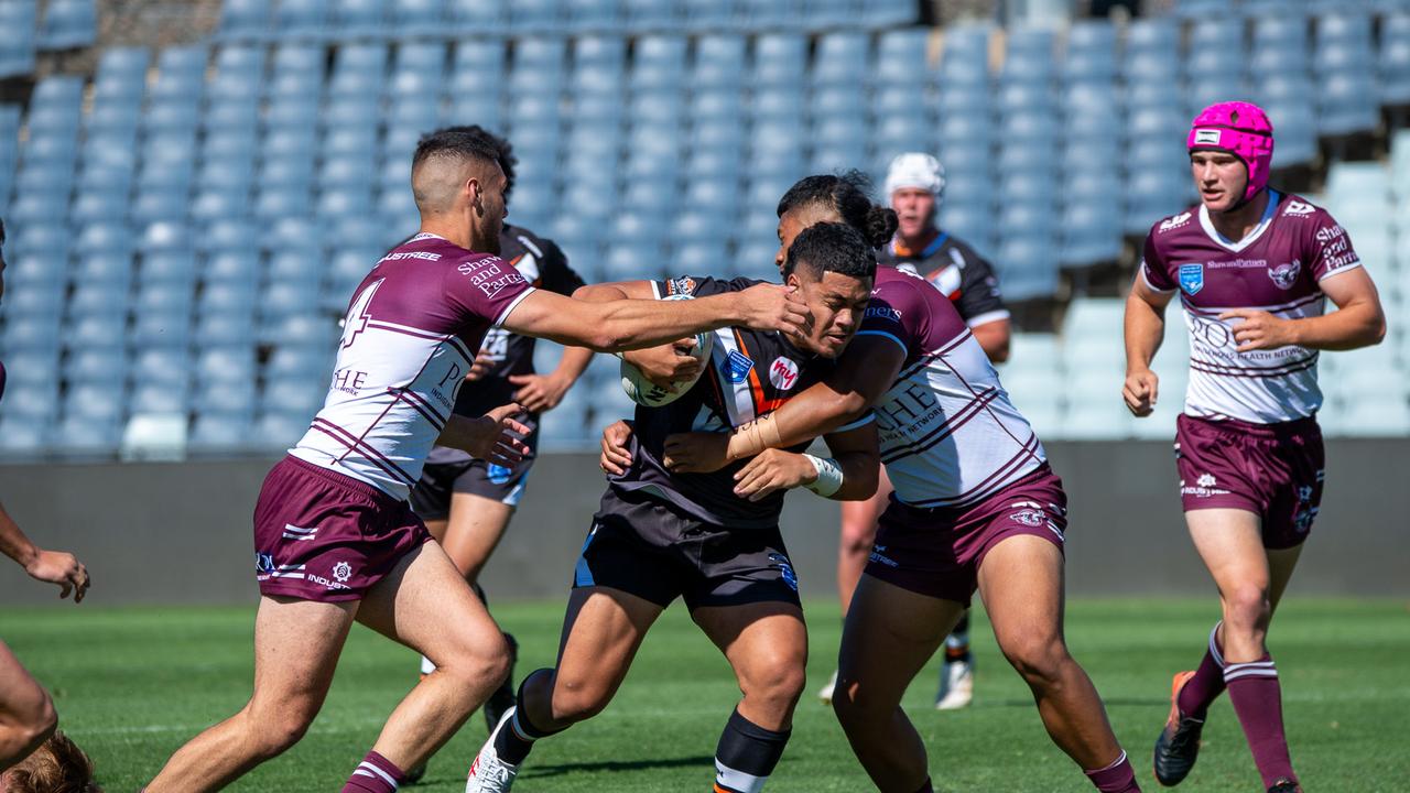 Christopher Faagutu In the NSWRL junior reps Round 1, SG ball cup. Picture Thomas Lisson