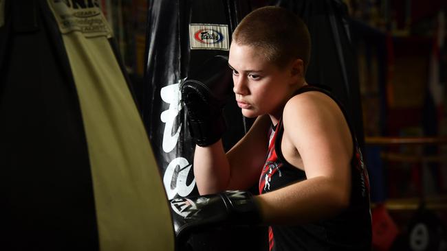 Sunshine Coast Thai Boxing Centre fighter Jorja Hersey. Picture: Patrick Woods.