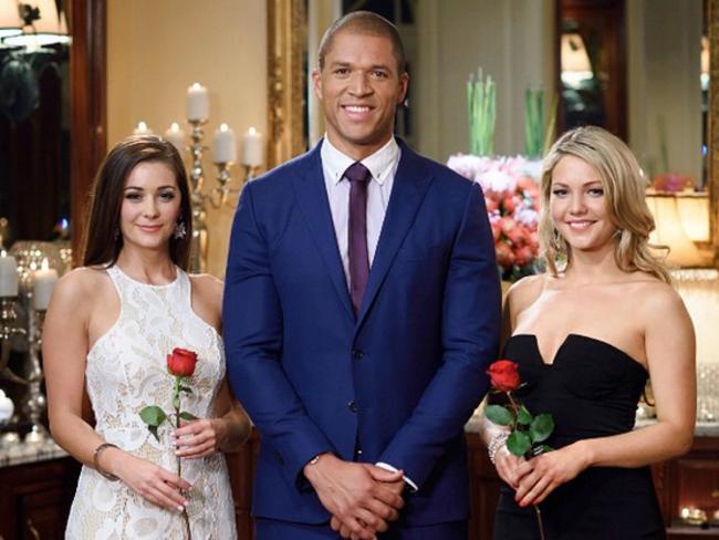 Season two’s Bachelor Blake Garvey with Lisa Hyde and Sam Frost.