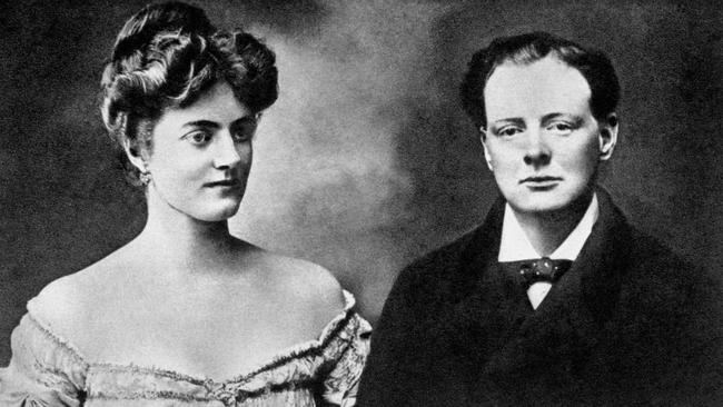 Winston Churchill with Clementine Hozier in 1908. He proposed to her during a house party at Blenheim Palace on August 10, 1908, and they were married one month later in St Margaret's, Westminster, on September 12, 1908.