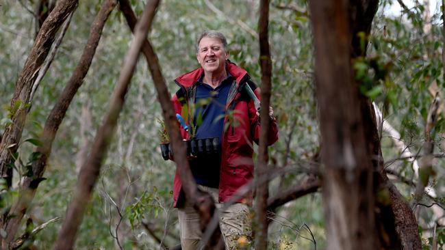 Neale Dyster working with neighbours to protect and restore 800ha of bushland in the Mount Lofty Ranges. Picture: Naomi Jellicoe