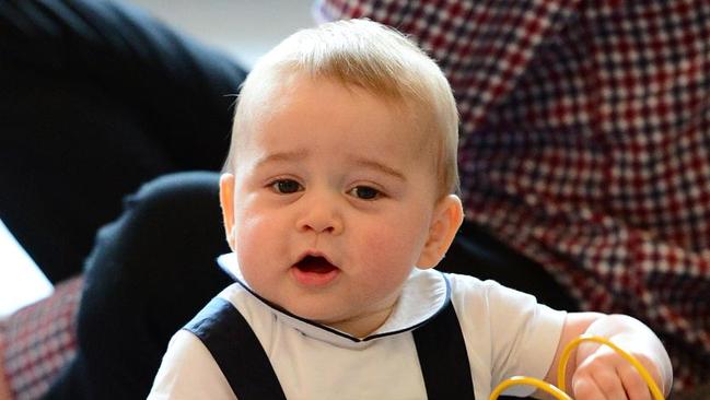 Prince George’s Rachel Riley sailboat dungarees were an instant hit when he wore them on his 2016 visit to new Sealand. Picture: Getty