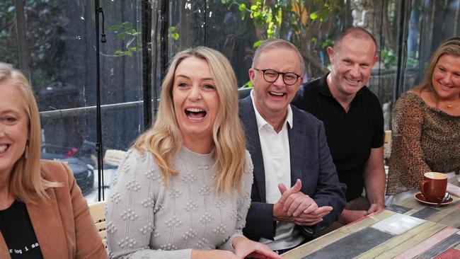 Mr Albanese popped the question to Ms Haydon at The Lodge after a romantic Valentine’s Day dinner in 2024. Picture: Asanka Ratnayake/Getty Images